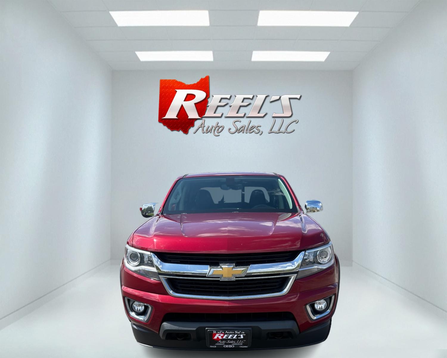 2018 Red /Black Chevrolet Colorado LT Crew Cab 4WD Long Box (1GCGTCENXJ1) with an 3.6L V6 DOHC 24V GAS engine, 8-Speed Automatic transmission, located at 547 E. Main St., Orwell, OH, 44076, (440) 437-5893, 41.535435, -80.847855 - Photo #1